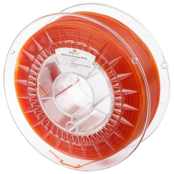 SPECTRUM PETG Premium 1kg Transparent Orange 1,75mm 3D filament 0