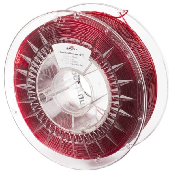 SPECTRUM PETG Premium 1kg Transparent Red 1,75mm 3D filament 0