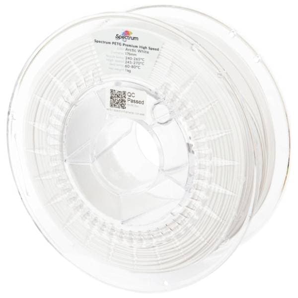 SPECTRUM PETG Premium High Speed 1kg Arctic White 1,75mm 3D filament 0