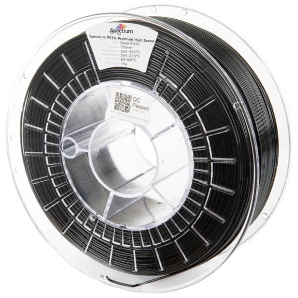 SPECTRUM PETG Premium High Speed 1kg Deep Black 1,75mm 3D filament 0