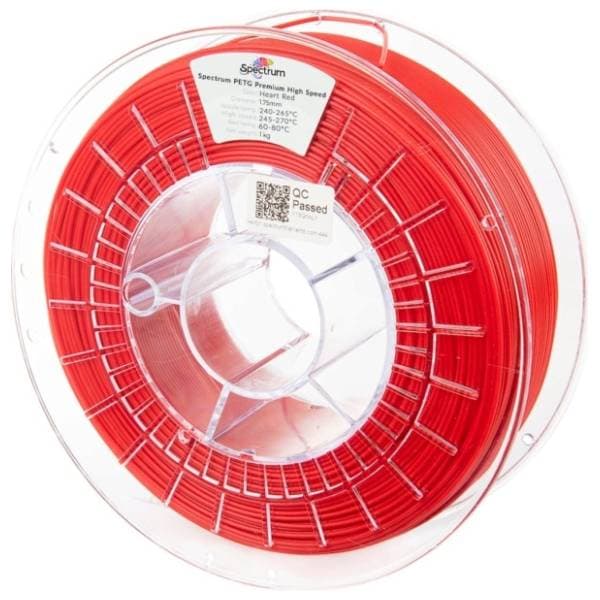 SPECTRUM PETG Premium High Speed 1kg Heart Red 1,75mm 3D filament 0