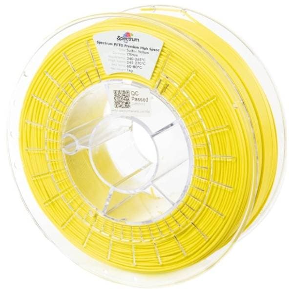 SPECTRUM PETG Premium High Speed 1kg Sulfur Yellow 1,75mm 3D filament 0