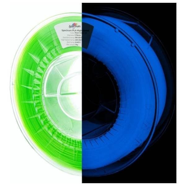 SPECTRUM Premium PLA 1kg High Speed Neon Green UV 1,75mm 3D filament 1
