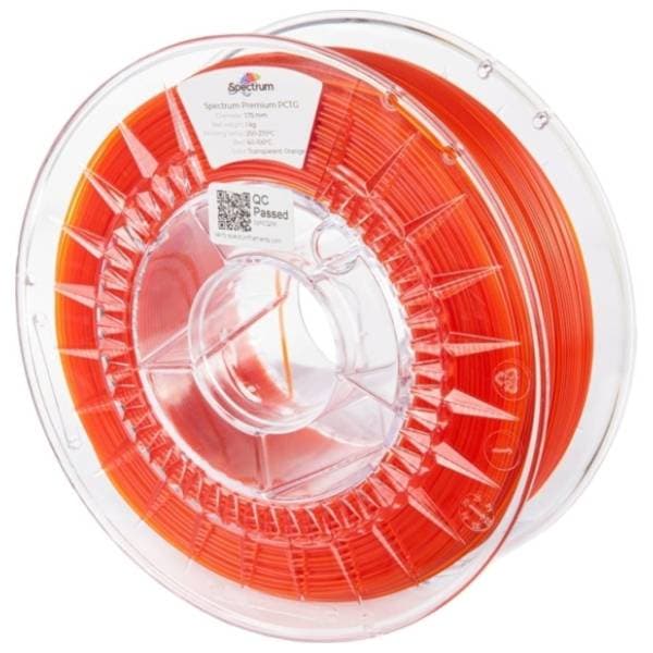SPECTRUM Premium PCTG 1kg Clear Orange 1,75mm 3D filament 0