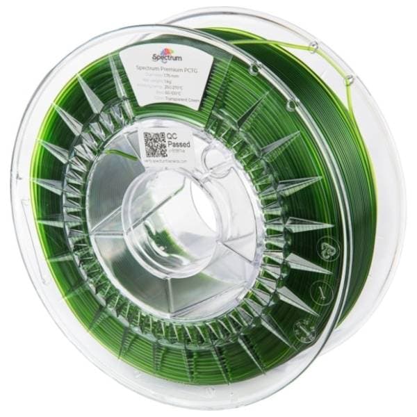 SPECTRUM Premium PCTG 1kg Transparent Green 1,75mm 3D filament 0