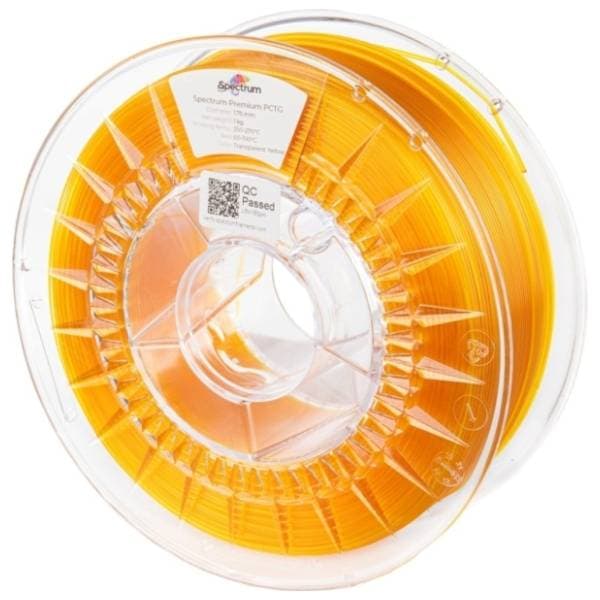 SPECTRUM Premium PCTG 1kg Transparent Yellow 1,75mm 3D filament 0