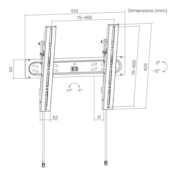 Zidni nosač za TV GEMBIRD WM-65T-PRO-01 32"-65" 4