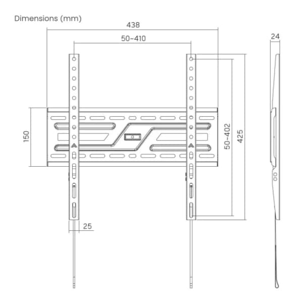 Zidni nosač za TV GEMBIRD WM-75F-02 32"-75" 4
