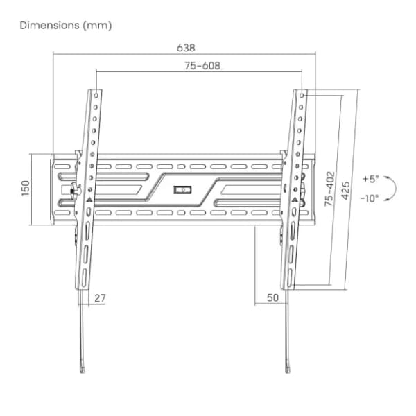 Zidni nosač za TV GEMBIRD WM-86T-01 37"-86" 6