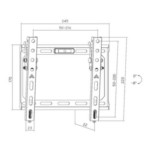 Zidni nosač za TV XSTAND Tilt 13'' - 43'' 2
