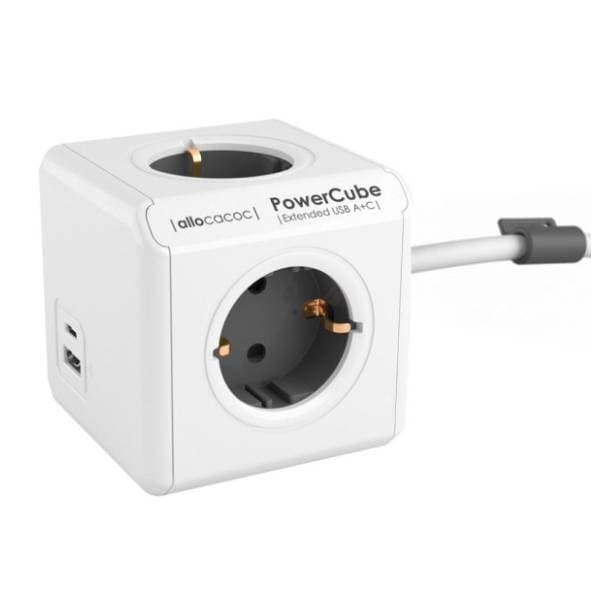 ALLOCACOC produžni kabl PowerCube 4xSchuko + 2xUSB A+C 0