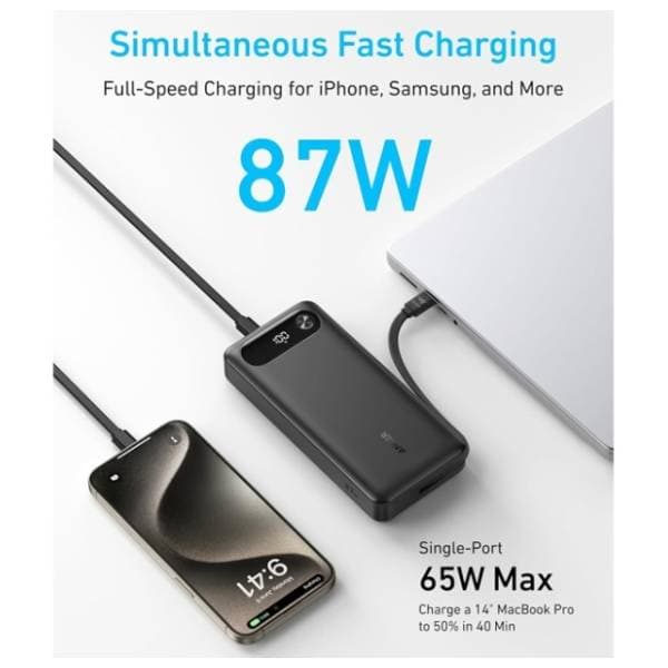 ANKER 20000mAh 87W crni power bank 3