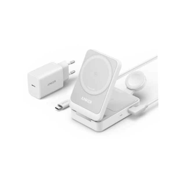 ANKER bežični punjač MagGo 15W 3u1 White 0