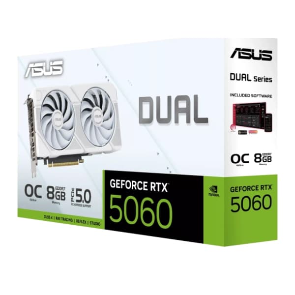 ASUS nVidia GeForce RTX 5060 Dual White OC Edition 8GB GDDR7 128-bit grafička kartica 14