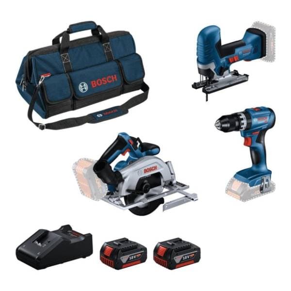 BOSCH GSB 18V, GKS 18V,GST 18V, 2×4.0Ah 0615A5005N set aku alata 0