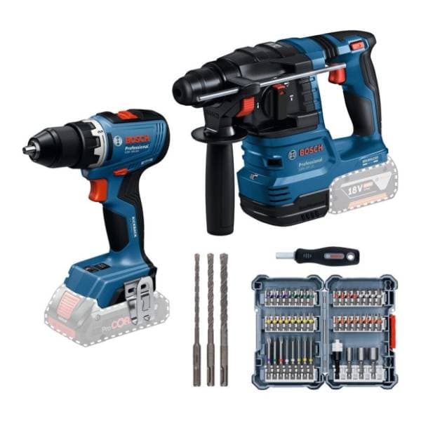 BOSCH GSR 18V-65+GBH 18V-22+set pribora 0615V0003E 0