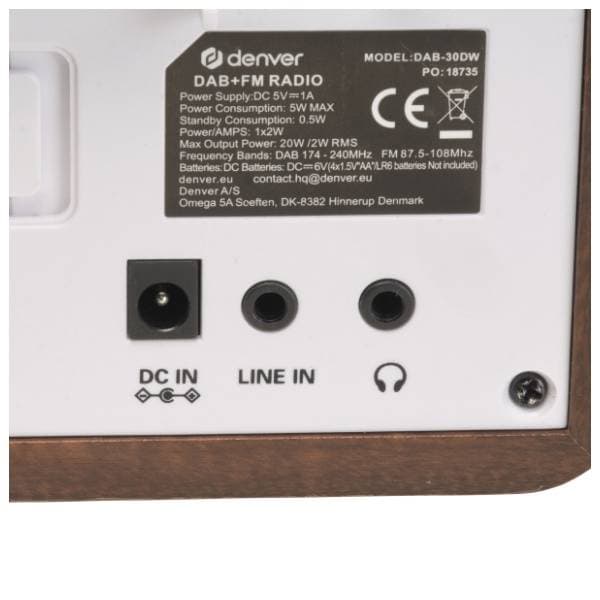 DENVER DAB-30DW radio sat 3