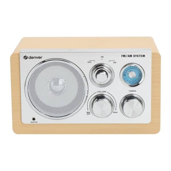 DENVER TR-63LW Lightwood AM/FM radio 3