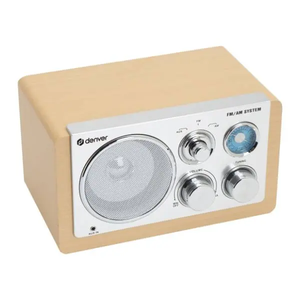 DENVER TR-63LW Lightwood AM/FM radio 4