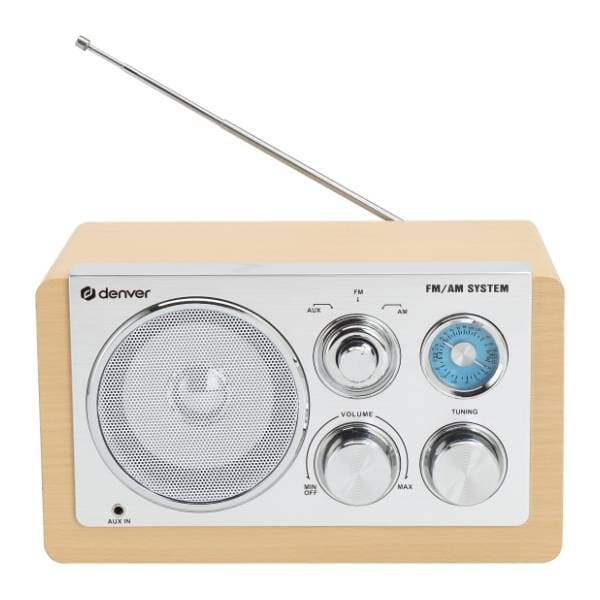DENVER TR-63LW Lightwood AM/FM radio 1