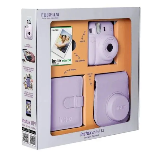 FUJIFILM Instax Mini 12 Lilac Purple Bundle fotoaparat 1