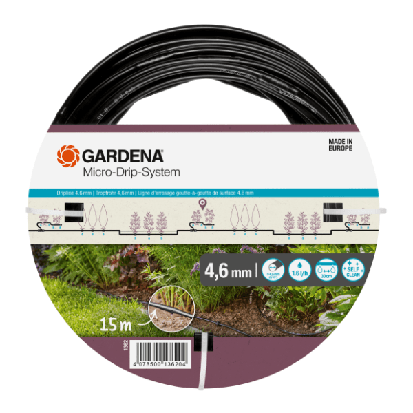 GARDENA 4.6 mm (3/16") 15 m kap po kap crevo 0