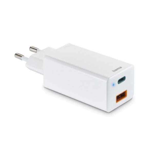 HAMA adapter USB-C/USB-A GaN 65W White 3