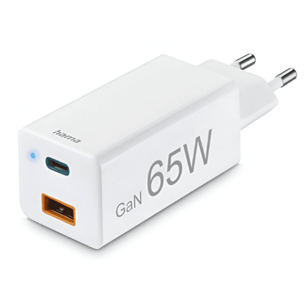 HAMA adapter USB-C/USB-A GaN 65W White 0