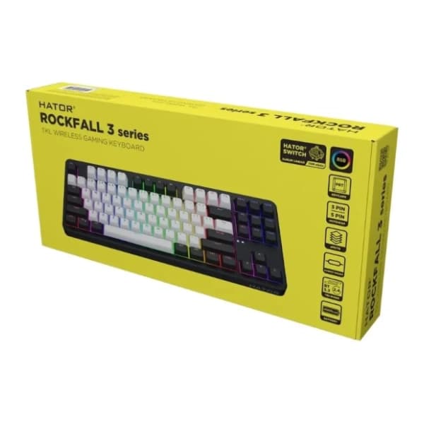HATOR bežična tastatura Rockfall 3 TKL Black HTK850 6