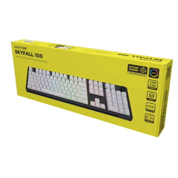 HATOR bežična tastatura Skyfall 100 HTK3100 White 5