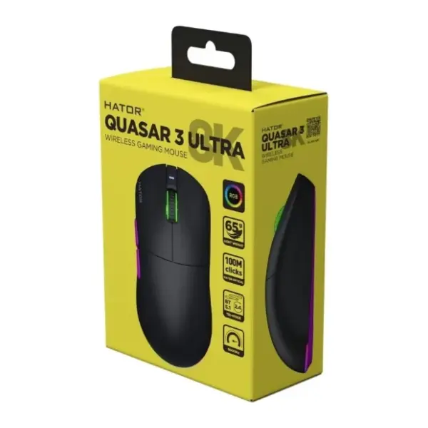 HATOR bežični miš Quasar 3 Ultra 8K (HTM730) Black/Violet 7