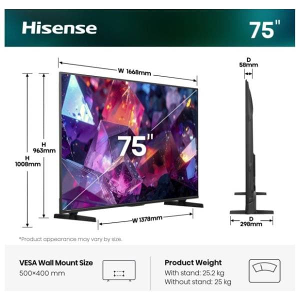 HISENSE QLED televizor 75Q7S PRO 1