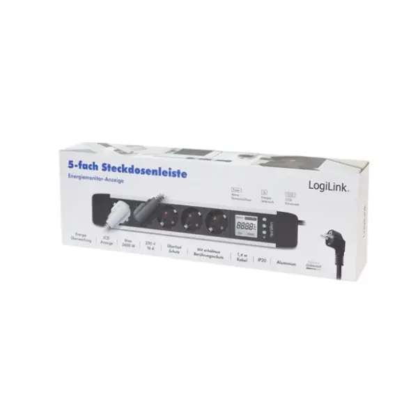 LOGILINK produžni kabl sa LCD ekranom 1.4m 5