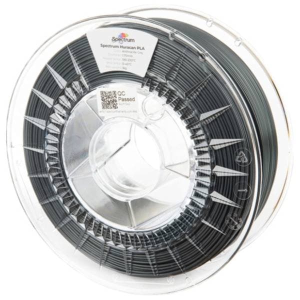 SPECTRUM Huracan PLA 1kg Anthracite Grey 1,75mm 3D filament 0
