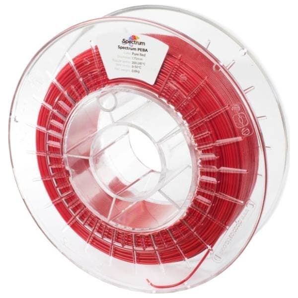 SPECTRUM PEBA 800g Pure Red 1,75mm 3D filament 0