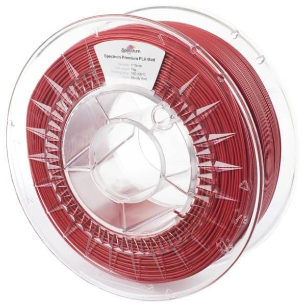 SPECTRUM PLA MATTE 1kg Bloody Red 1,75mm 3D filament 0