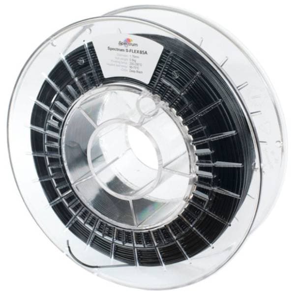 SPECTRUM S-Flex 85A 500g Deep Black 1,75mm 3D filament 0