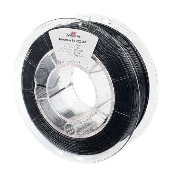 SPECTRUM S-Flex 90A 500g Deep Black 1,75mm 3D filament 0