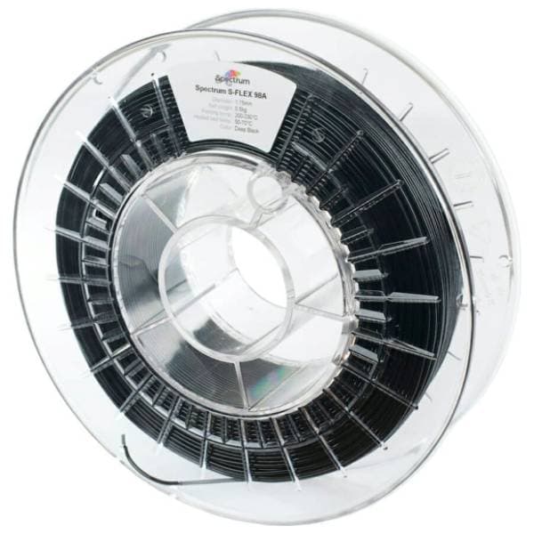SPECTRUM S-Flex 98A 500g Deep Black 1,75mm 3D filament 0