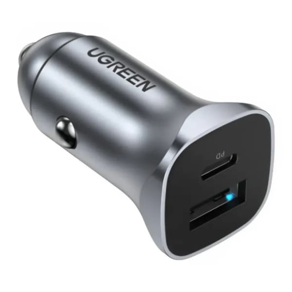UGREEN auto punjač USB-C + USB-A 24W 0