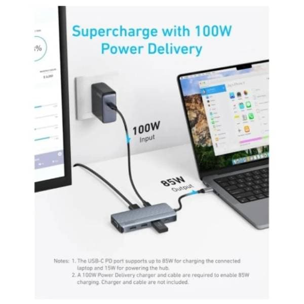 ANKER Docking station 8-in-1 USB-C Data Hub (Triple Display/PD 85W) 2