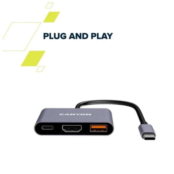 CANYON USB Hub 3-in-1 DS-4 (CNS-TDS4) Grey 9
