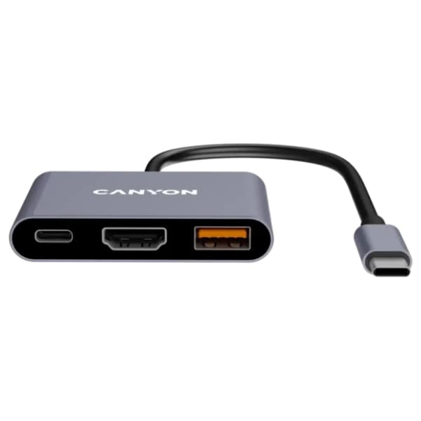CANYON USB Hub 3-in-1 DS-4 (CNS-TDS4) Grey 1