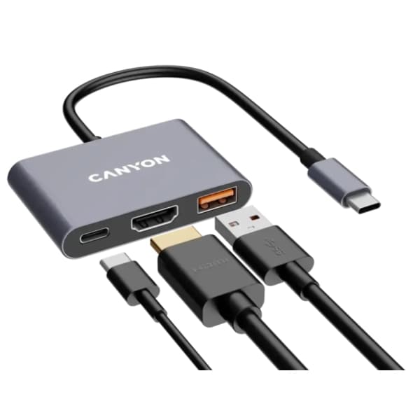 CANYON USB Hub 3-in-1 DS-4 (CNS-TDS4) Grey 4