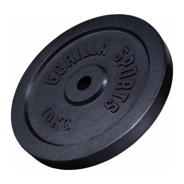GORILLA SPORTS crni teg od livenog gvožđa 10 kg 1