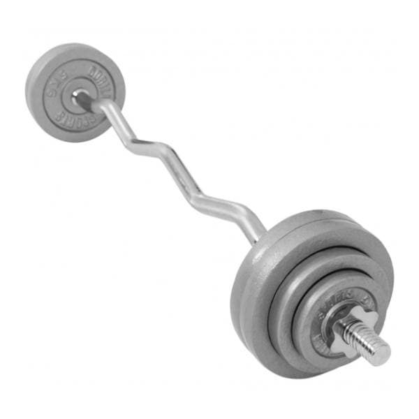 GORILLA SPORTS kriva EZ šipka sa gvozdenim tegovima 35 kg 0
