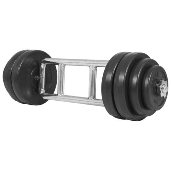 GORILLA SPORTS šipka za triceps sa više rukohvata i set tegova 35 kg 0