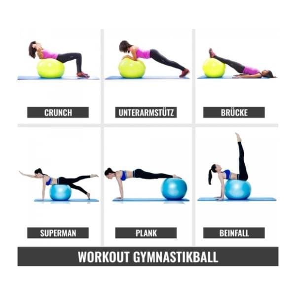 GORILLA SPORTS zelena lopta za pilates 55 cm 2