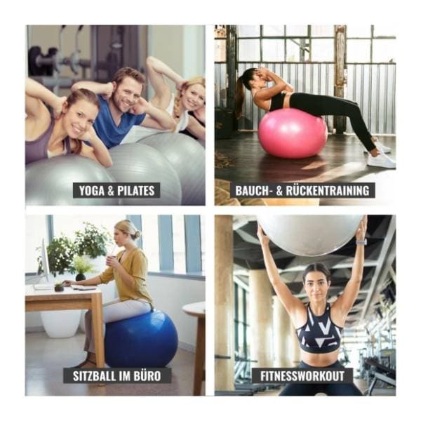 GORILLA SPORTS zelena lopta za pilates 55 cm 3