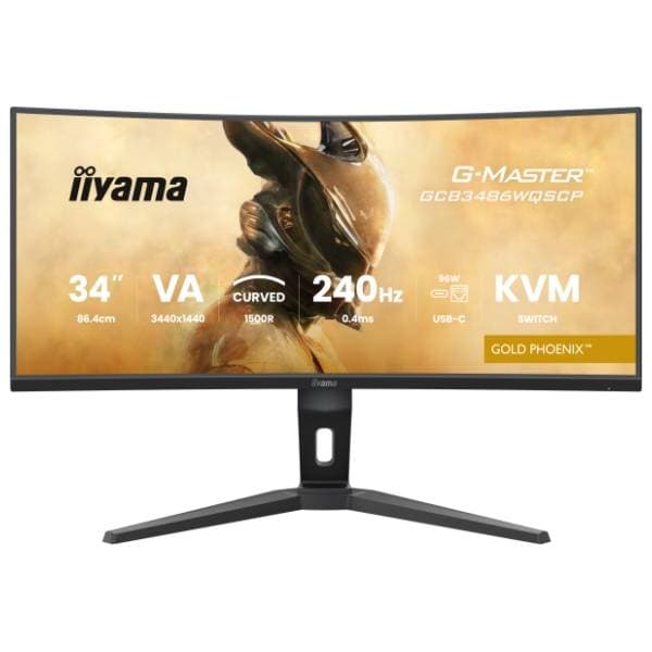 IIYAMA zakrivljeni monitor 34'' VA Gold Phoenix GCB3486WQSCP-B1 0